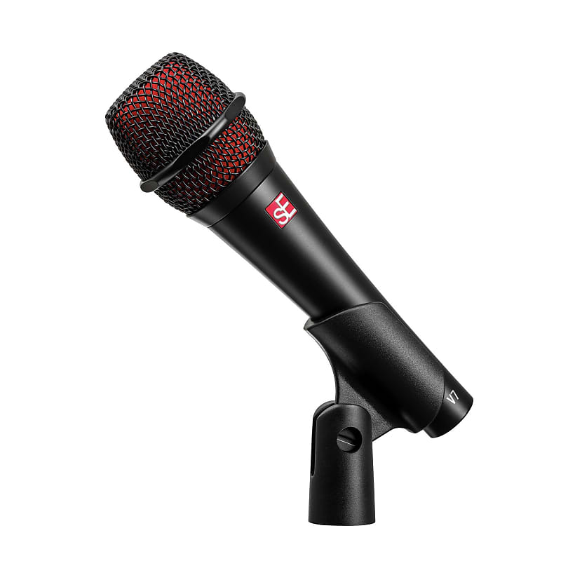 sE Electronics V7-BLK Studio Grade Handheld Dynamic Vocal Microphone Supercardioid. Black