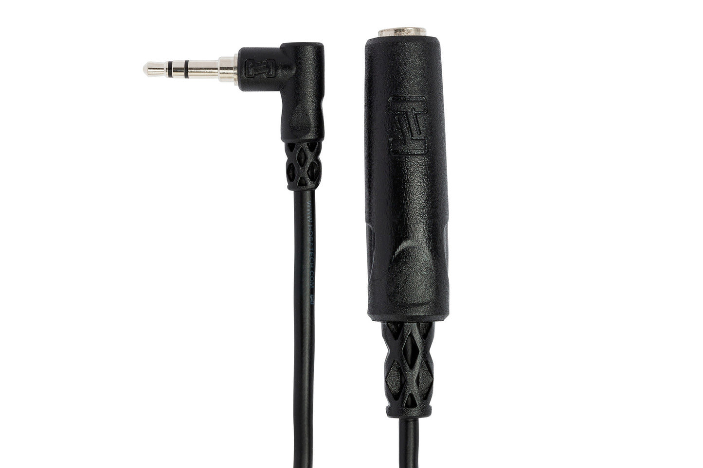 Hosa MHE-100.5 1/4" TRS to Right Angle 3.5 mm TRS Headphone Adaptor Cable, 6 Inch