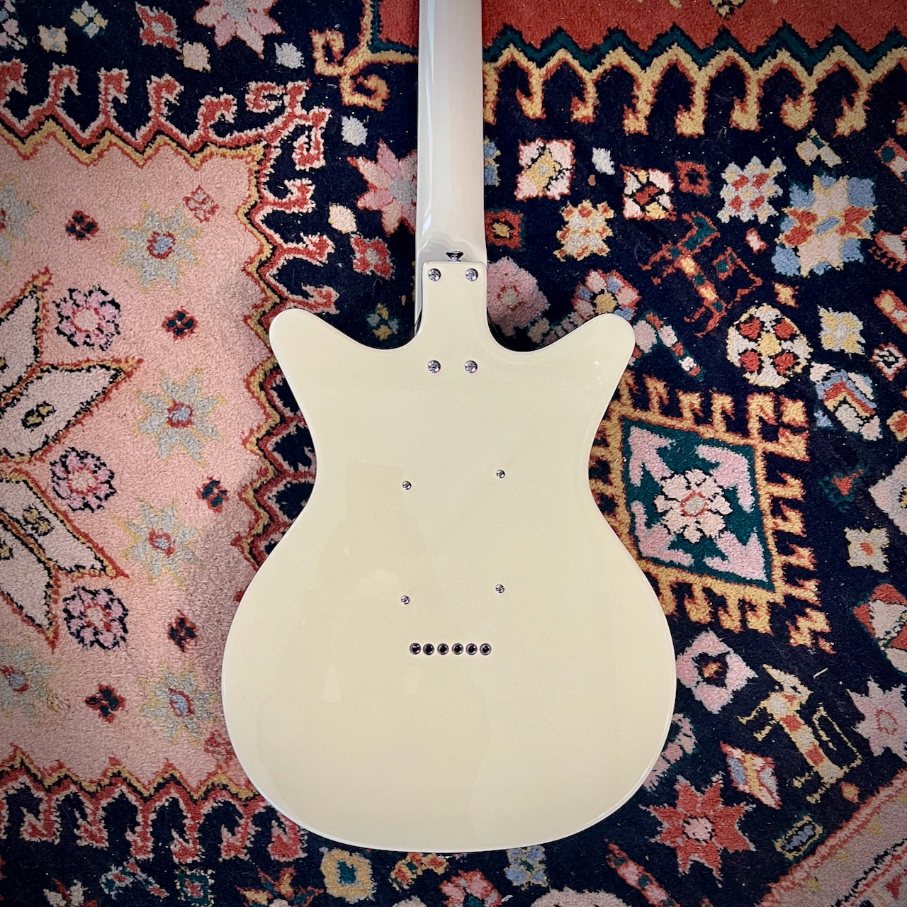 Danelectro '59 Double-Cut 12-String Guitar--Vintage White with Black Pickguard (59SDC-VWH)