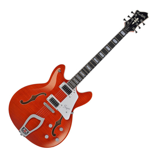 Hagstrom Super Viking, Mandarin Flame - Longer-Scale Semi-Hollow w/ Coil-Split