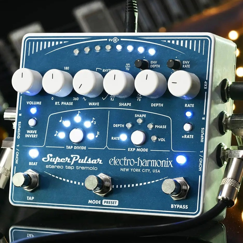 Electro-Harmonix (EHX) Super Pulsar Stereo Tap Tremolo