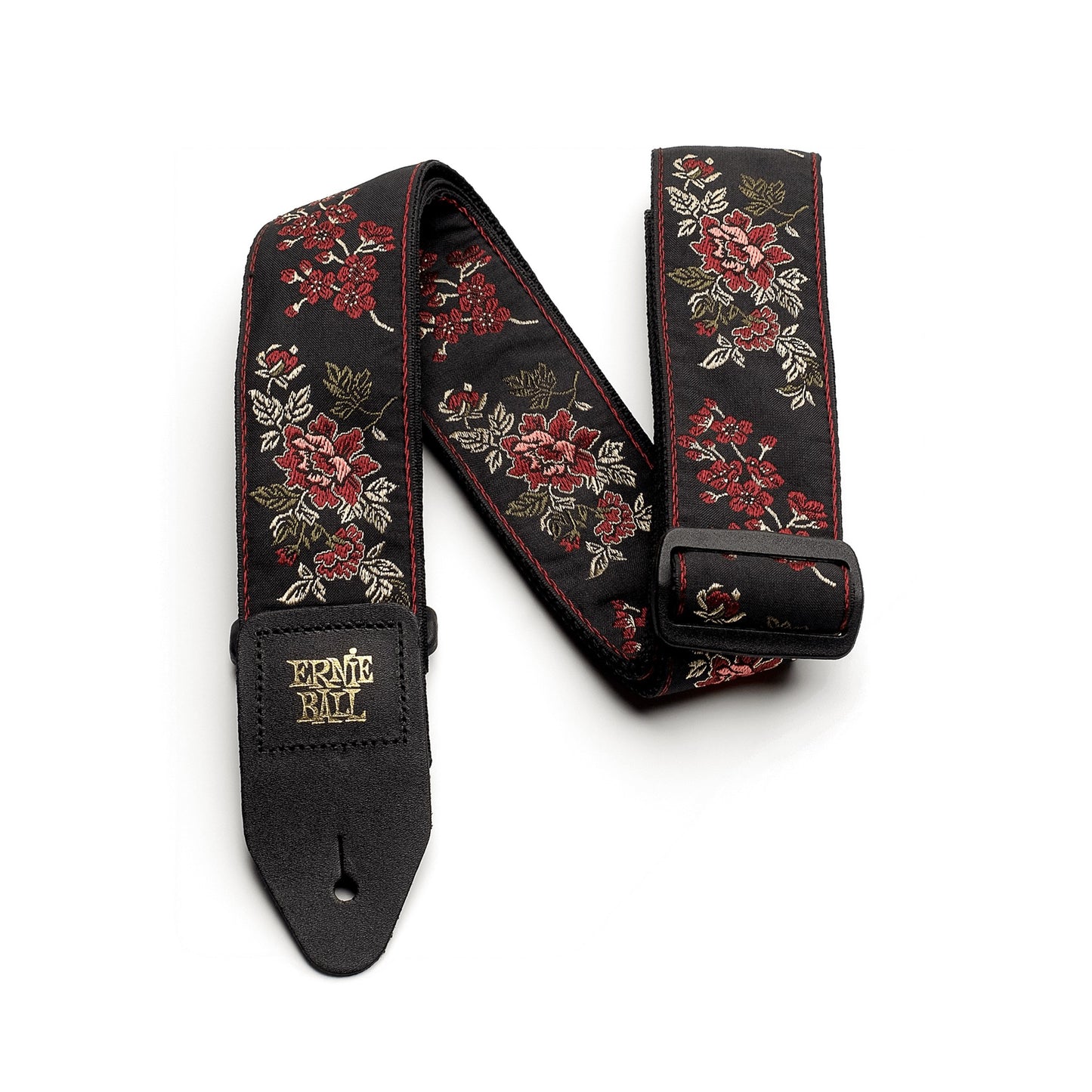 Ernie Ball Red Rose Jacquard Guitar Strap (P04142)