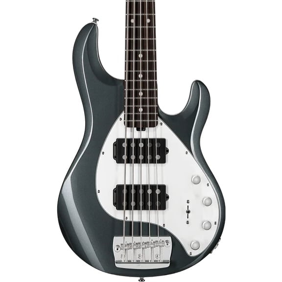 Sterling by Music Man StingRay Ray35 HH 5-String Bass, Charcoal Frost, Roasted Maple Neck (New for 2024)