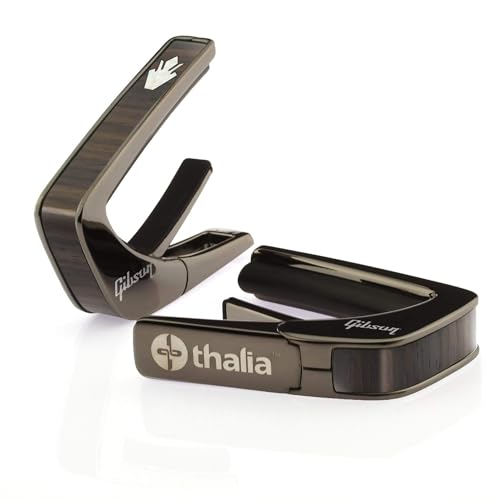 Thalia Guitar Capo - Gibson Officially Licensed (With Gibson Specific Fret Pads) (Gibson Holly Rosewood, Black Chrome)