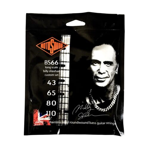 Rotosound BS66 Billy Sheehan Custom Bass Strings, Long Scale, Stainless Steel Roundwound