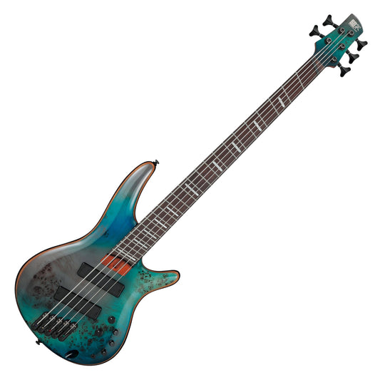 Ibanez Bass Workshop SRMS805TSR 5-String Multi-Scale Electric Bass, Tropical Seafloor