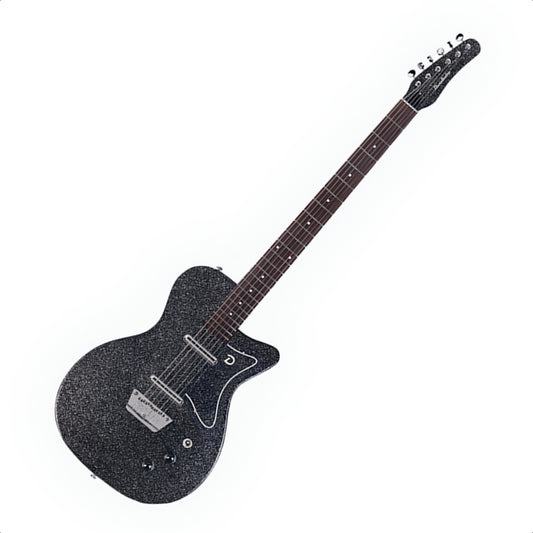 Danelectro 56 Baritone Black Metalflake with Clear Pickguard