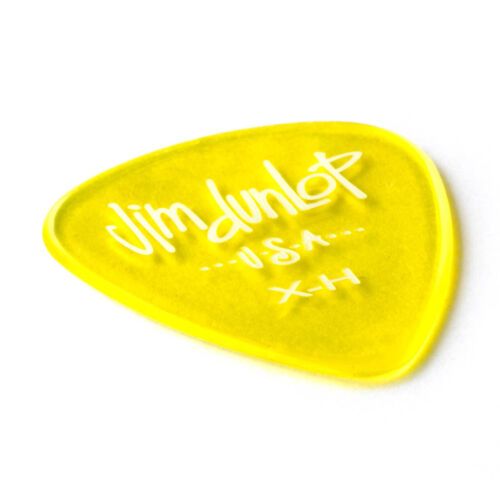 Dunlop Gels Vivid Yellow Extra Heavy Picks, Translucent Polycarbonate, 12-Pack (486-XH)