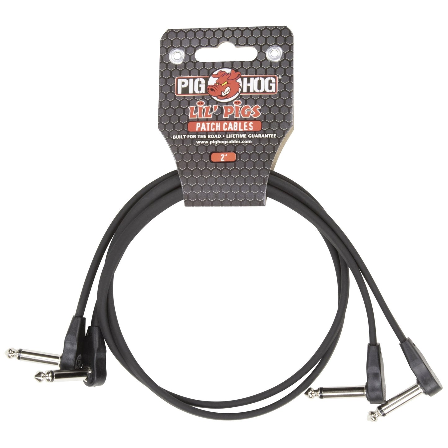 Pig Hog Lil Pigs 2-Foot Low Profile Flat Patch Cables - 2 Pack