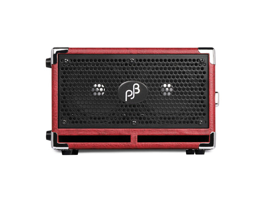 Phil Jones Bass C2-R Compact 2 200W 2 x 5" 8-ohm 40Hz-15KHz "Piranha" Series Bass Cabinet, Red