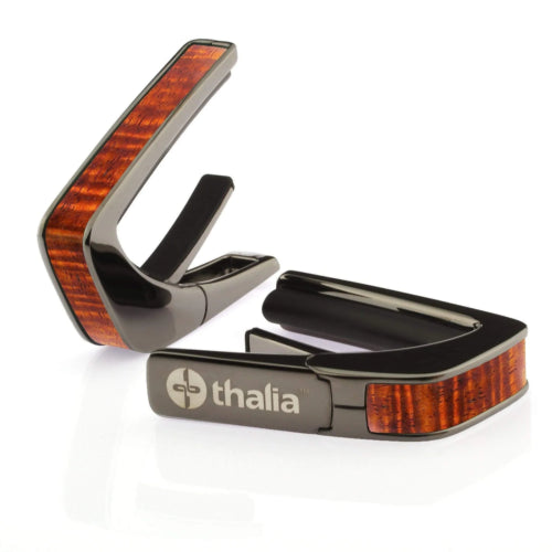 Thalia Capo - Black Chrome with AAA Hawaiian Koa Exotic Wood Inlay