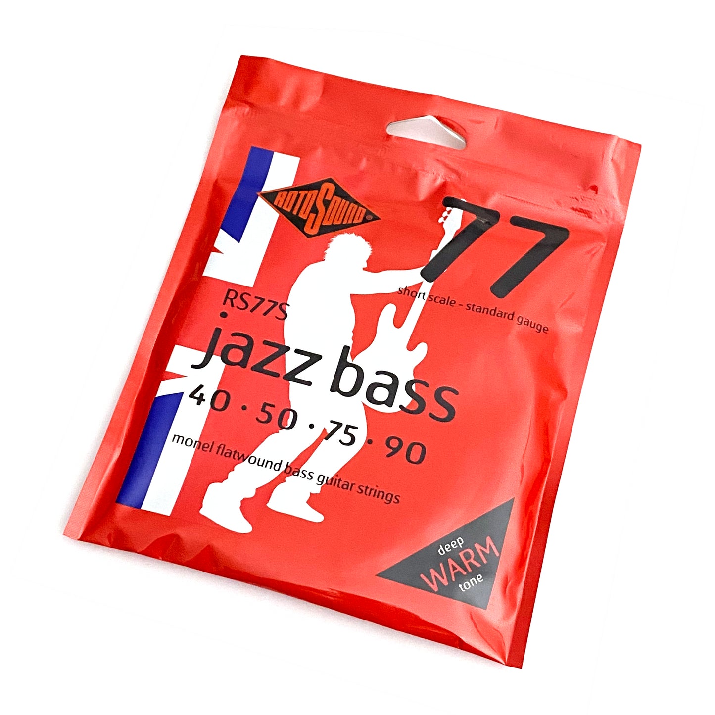 Rotosound RS77S Jazz Bass 77 Short Scale Standard Flatwound Bass Strings, 4-String Set (40-90)