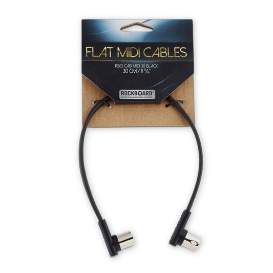 RockBoard Flat MIDI Cable - 30 cm (11 13/16"), Black