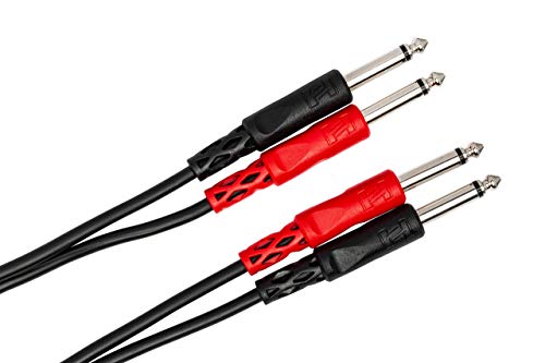 Hosa CPP-201 Dual 1/4" TS to Dual 1/4" TS Stereo Interconnect Cable, 1 Meter