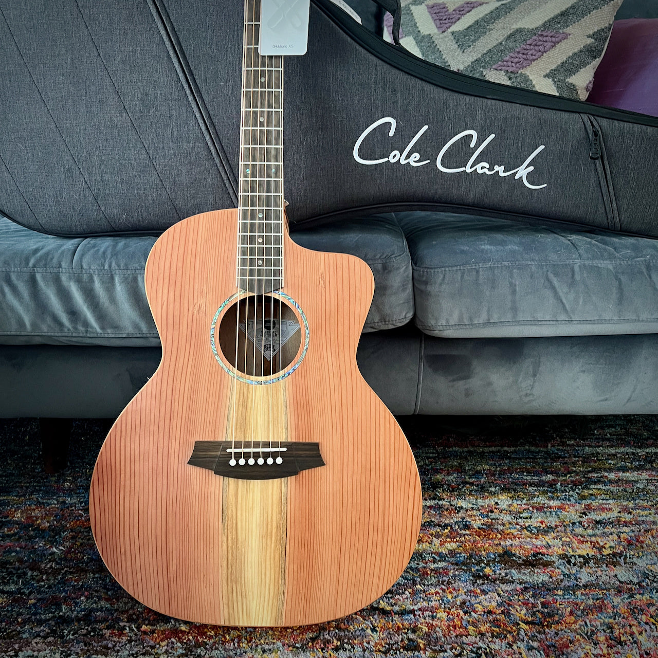 Cole Clark Studio Grand Auditorium Acoustic Guitar - All Australian Redwood Top with Queensland Maple Body (SAN1EC-RDM)