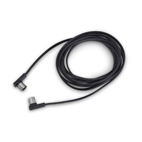 Rockboard Flat Patch MIDI Cable, 300 cm (9.84'), Black low profile, right angle plugs