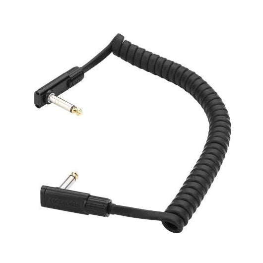 RockBoard Black Coiled Series Flat Patch Cable - 150 CM / 59 1/16"