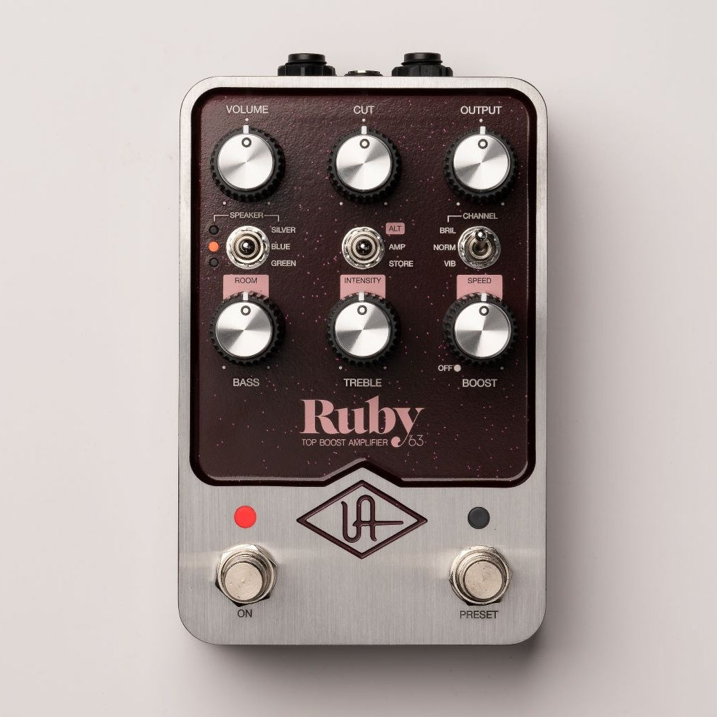 Universal Audio UAFX RUBY '63 Top Boost Amplifier, Quintessential British Valve Amp Tones