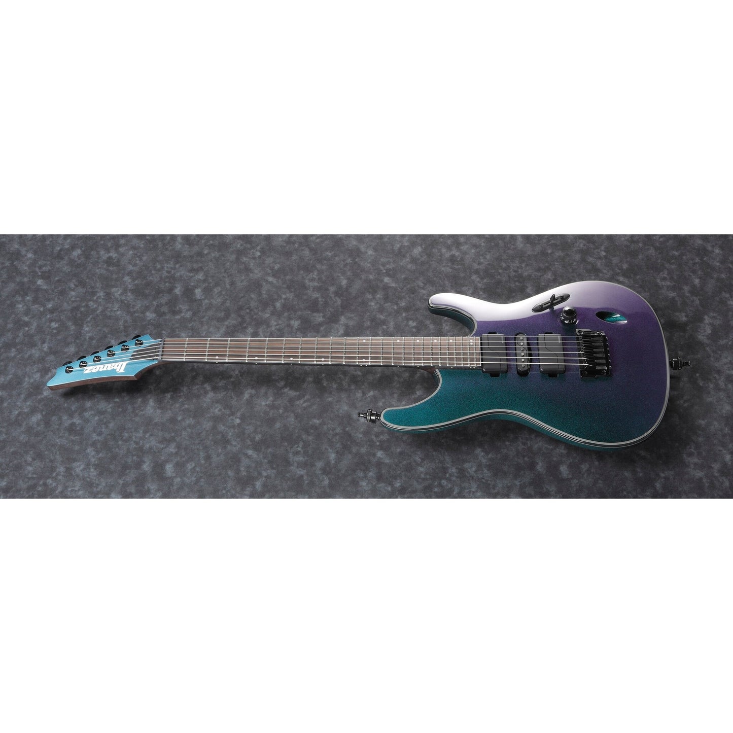 Ibanez Axion Label S671ALB Electric Guitar, Blue Chameleon (BCM, Green/Blue Polychrome)