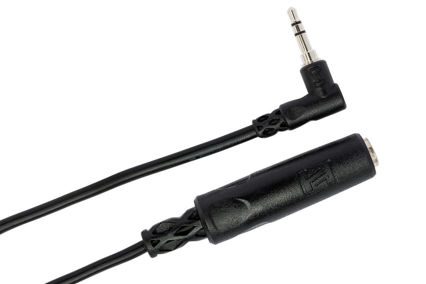 Hosa MHE-100.5 1/4" TRS to Right Angle 3.5 mm TRS Headphone Adaptor Cable, 6 Inch