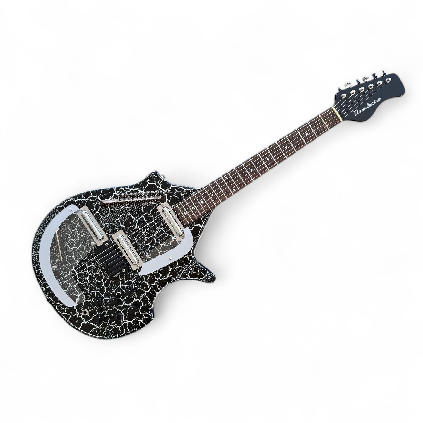 Danelectro Coral Electric Sitar - Black Crackle - Reissue of the Famous Big Sitar of the 1960s [B-STOCK]