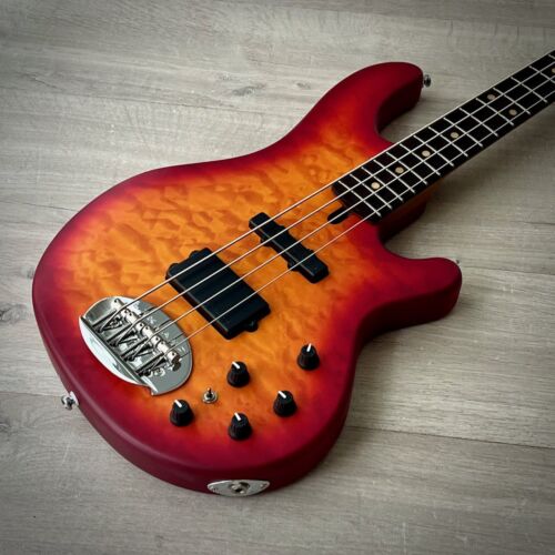 Lakland Skyline 44-02 Deluxe, Active 4-String Bass, Satin Cherry Sunburst, Rosewood Fingerboard