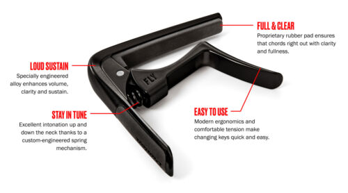 Dunlop Trigger Fly Capo, Curved, Black