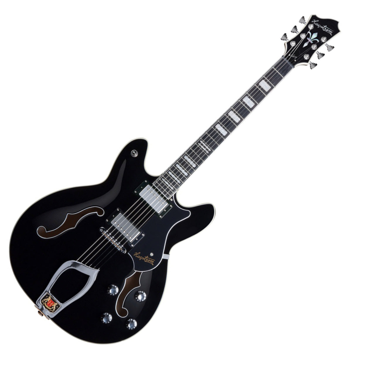 Hagstrom Viking, Black Gloss - Classic Semi-Hollow for Everything