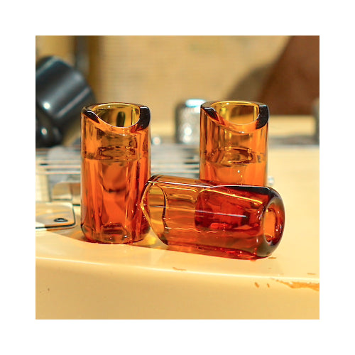 The Rock Slide Amber Glass Slide, Medium - 19.5 mm x 60mm - Ring Size 9-11