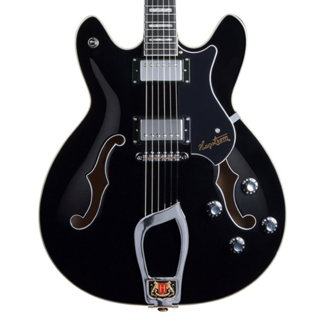 Hagstrom Viking, Black Gloss - Classic Semi-Hollow for Everything