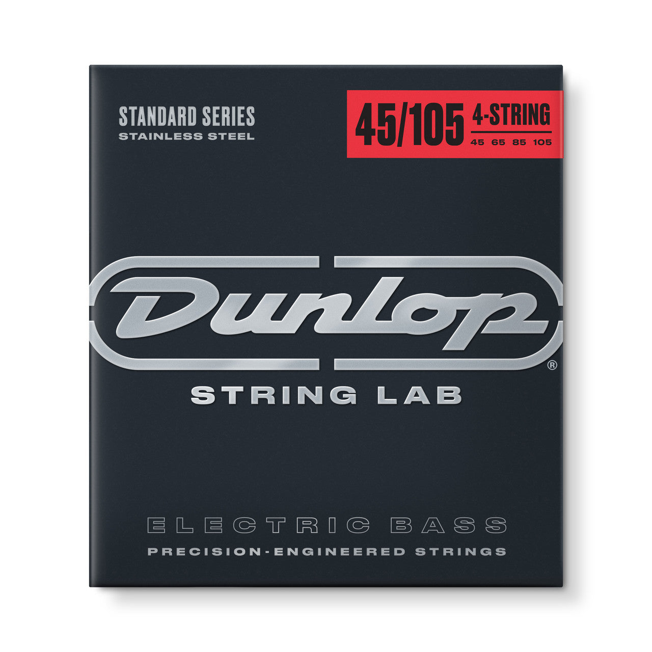 Dunlop DBS45105 Stainless Steel Bass Guitar Strings, Medium 4-String Set (45-105)