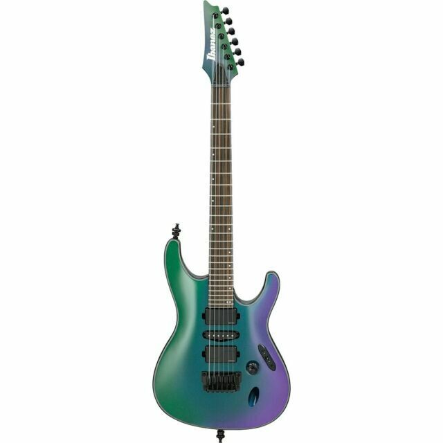 Ibanez Axion Label S671ALB Electric Guitar, Blue Chameleon (BCM, Green/Blue Polychrome)