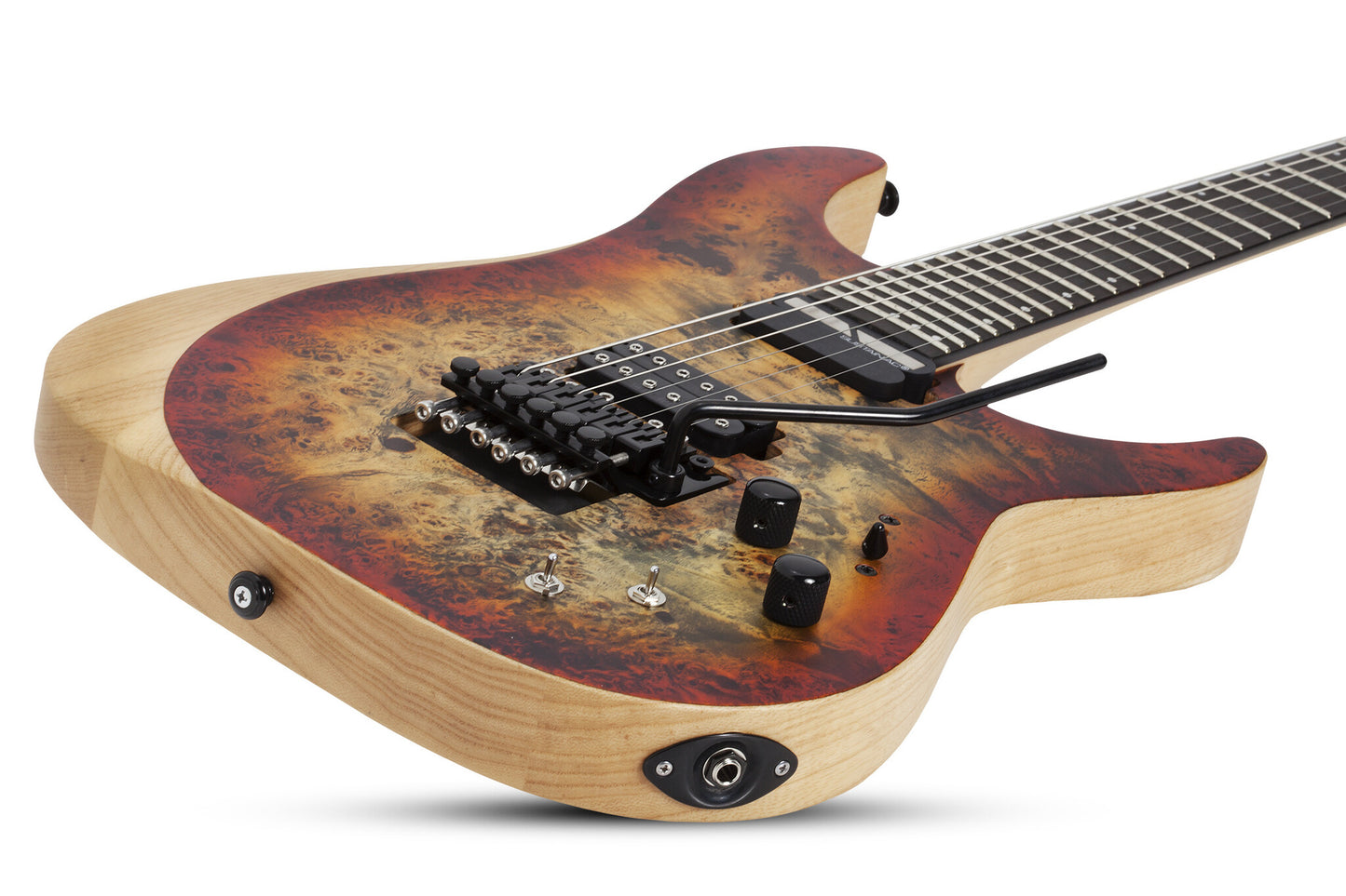 Schecter Reaper-6, Satin Inferno Burst, with Floyd Rose and Sustainiac Sustainer Pickup