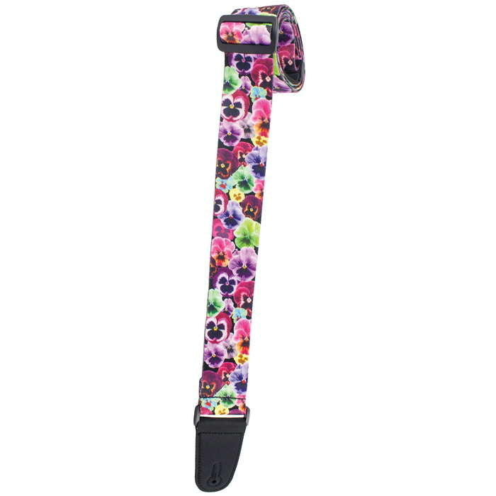 Henry Heller 2" Wide Guitar Strap - Artist Series, "Lucid Lilac" Multicolor Floral