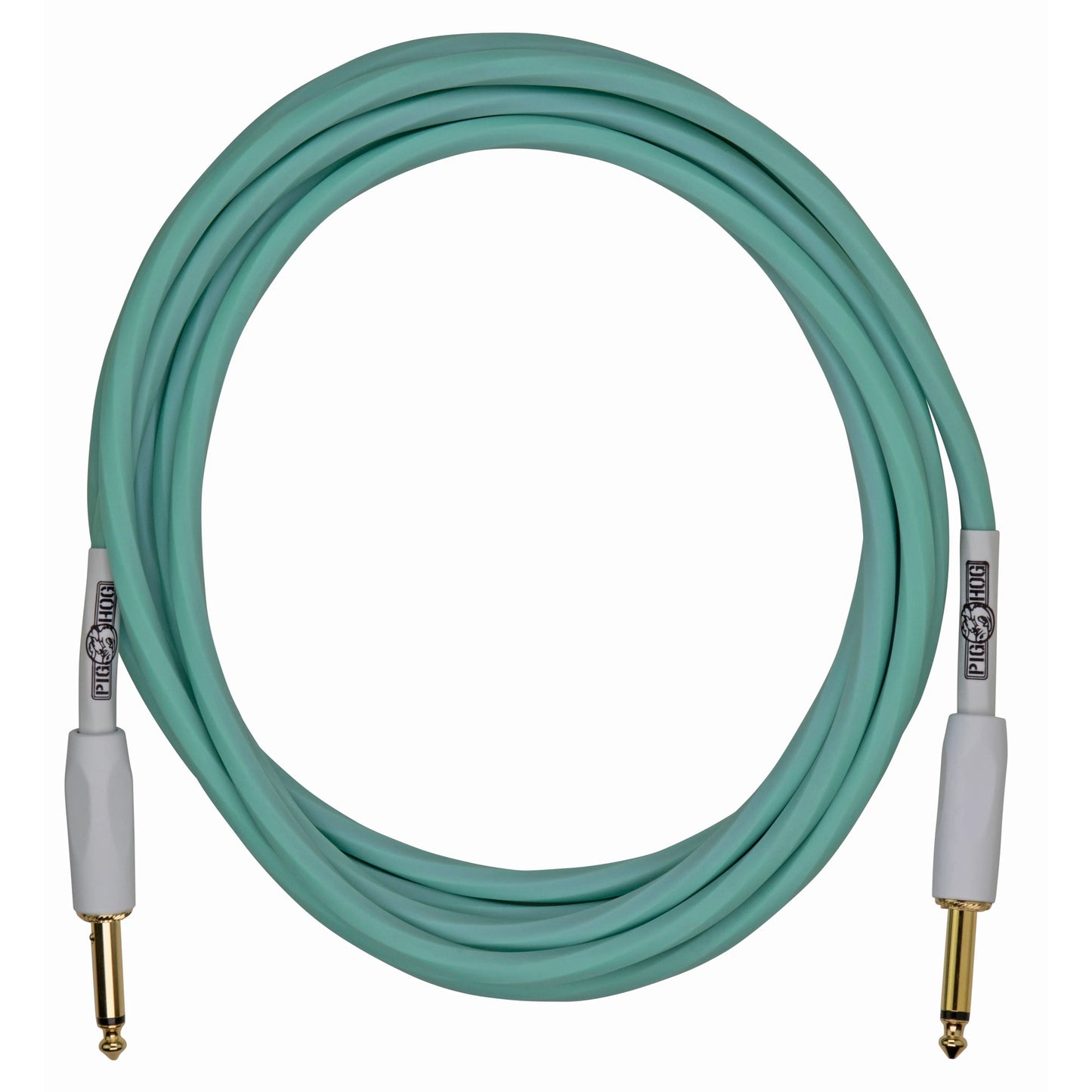 Pig Hog Hex Series 10-foot Silent Instrument Cable, Seafoam Green