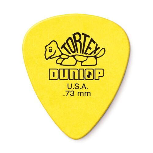 Dunlop Tortex Standard Pick .73mm, Yellow (12-Picks pack)