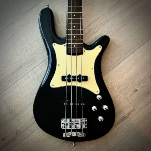 Warwick Pro Series Streamer CV-4 String Bass, Solid Black High Polish, Made in Germany (GPS), 2023