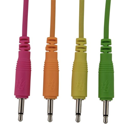 Pig Hog Synth Patch Cable 8 Pack - Mixed Lengths, Neon Colors (Modular, Eurorack)