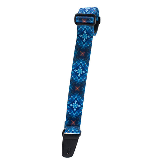 Henry Heller 2" Wide Guitar Strap - Artist Series- Sublimation Printed - "Kaleidoscope Blue"