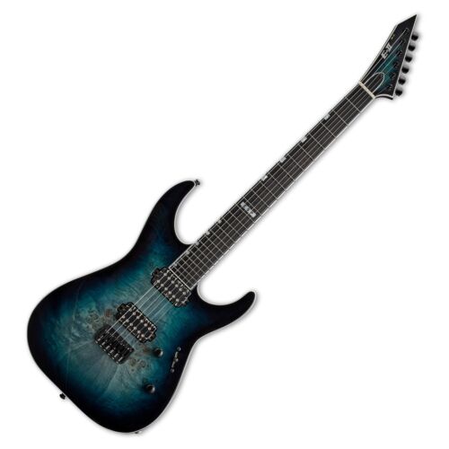 E-II (ESP) M-II HT, Mercury Blue Burst, with ESP Form-Fit Hardshell Case, Made in Japan (2023)