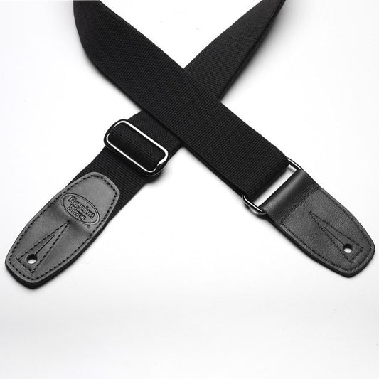 Reunion Blues Merino Wool 2" Wide Guitar Strap, Black (RBS-29), Length = 42"-60"