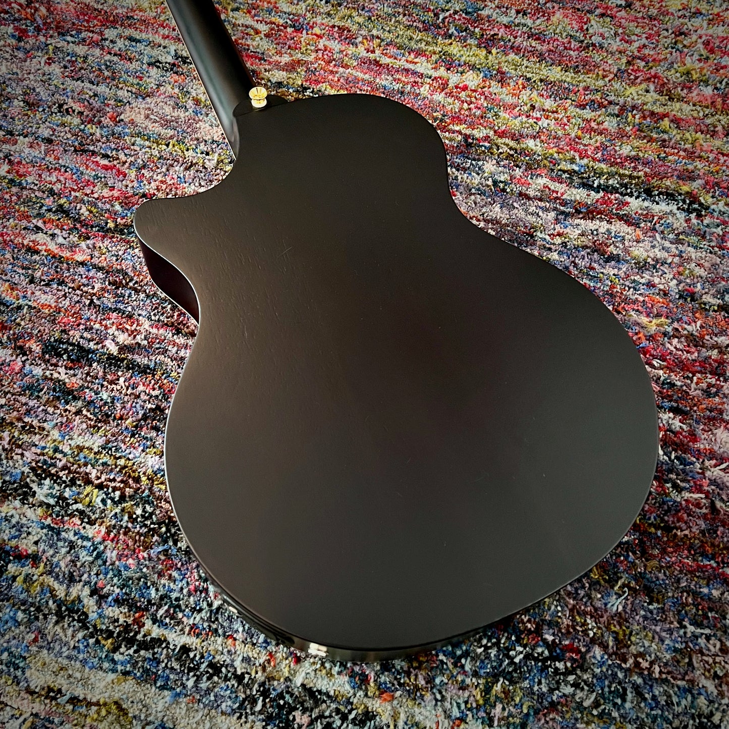 Cole Clark True Hybrid Thinline Acoustic-Electric Guitar, All AA Australian Blackwood, Cutaway, Balanced HSS, Black