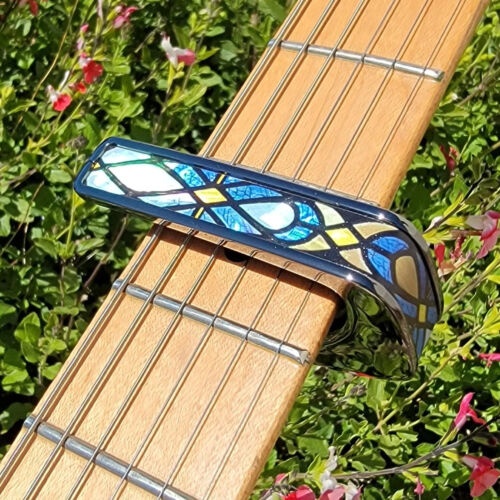 Thalia Capo - Deluxe Series - Black Chrome - Stained Glass, UV-Embossed on Mother of Pearl