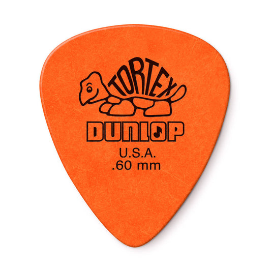 Dunlop Tortex Standard Pick .60mm, Orange (12-Picks pack)