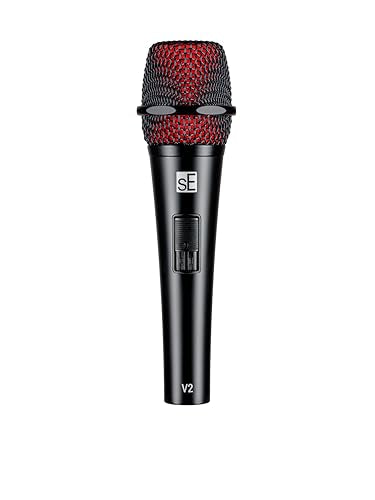 SE Electronics V2-SW-XLR Supercardioid Dynamic Handheld Microphone with On/Off Switch (Includes 15 ft  XLR Cable)