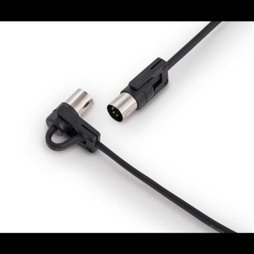 Rockboard FlaX Plug 60cm (23 5/8") flat MIDI Cable - angle or straight (RBO CAB MD FX 60 BK)