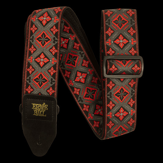 Ernie Ball 5346 Classic Jacquard Guitar Strap/Bass Strap - Red King