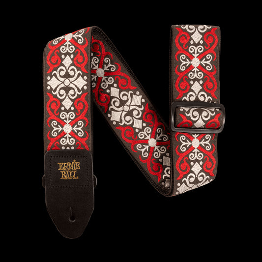 Ernie Ball Red Trellis Jacquard Guitar Strap