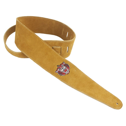 Henry Heller Suede Guitar/Bass Embroidered Strap - Tiger