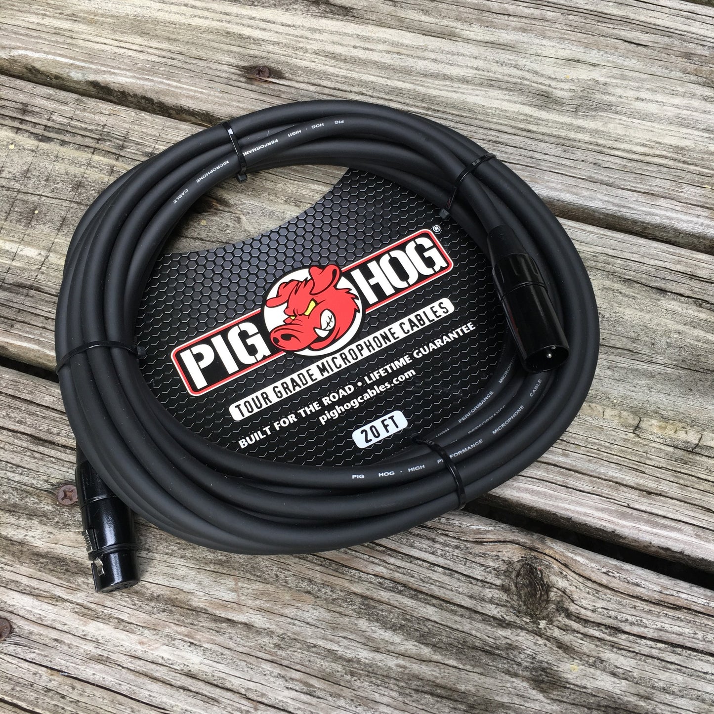 Pig Hog 8mm Tour Grade Microphone Cable, 20ft XLR (PHM20)